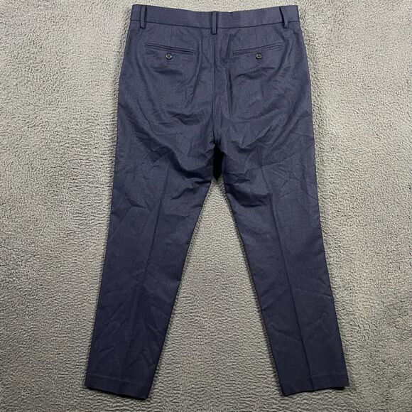 Banana Republic Pants Mens 34x32 (Fits 36x30) Blue Tapered Fit VBC Wool Flannel - Picture 6 of 13